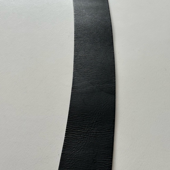 RUGBY Ralph Lauren Womens Wide Black Leather Belt Lion Crest Buckle Size Large - Picture 5 of 14